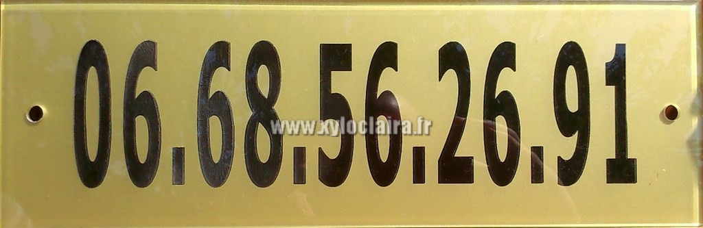 Réf : 18235 Gravoglas 1 - Plaque murale 300x100mm - ep:3mm - 1 ligne - Ostéopathe - Téléphone