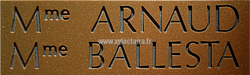 Réf : 17927 Gravoglas 2 plex brillant - Mme+Mme