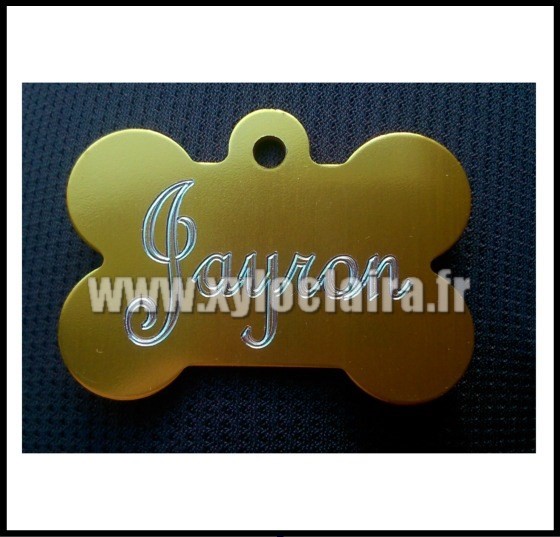 Médailles d'Animaux os alu jayron doré