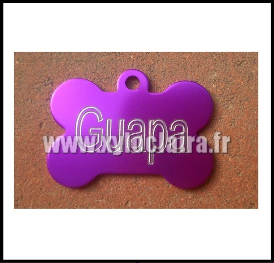 Médailles d'Animaux os alu fushia guapa