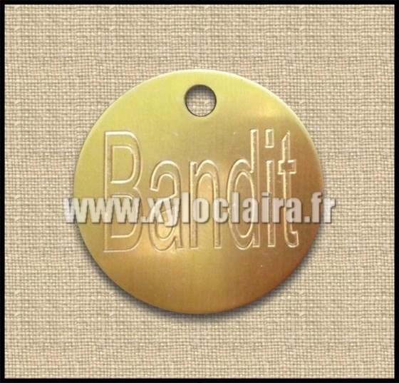Médailles d'Animaux laiton ronde bandit
