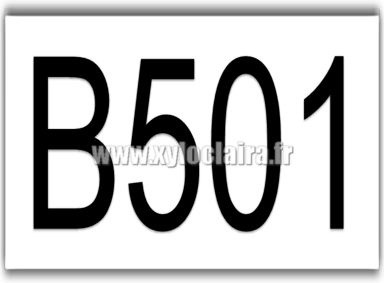 ​Plaque Gravo (abs) blanc gravure noir - 1 ligne