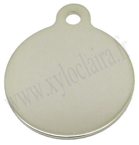 Ronde chromé médaille d'animaux qualité bijouterie avec trou ext