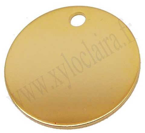 Ronde doré médaille d'animaux qualité bijouterie avec trou int