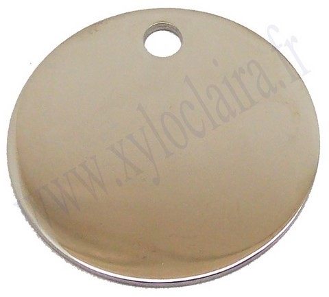Ronde chromé médaille d'animaux qualité bijouterie avec trou int