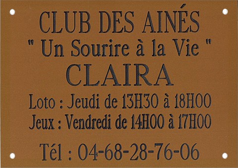 Réf : ​17927 Gravoglas2 plex brillant - Plaque association - 210x150mm - Argent-Noir - 6 lignes