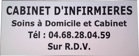 Réf : 21919 Gravoply 2 - 320x130mm - 4 lignes - cabinet infirmières