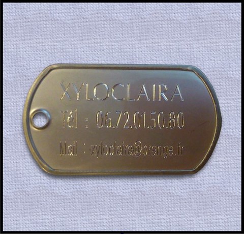 Médailles d'Animaux acier inoxidable xyloclaira