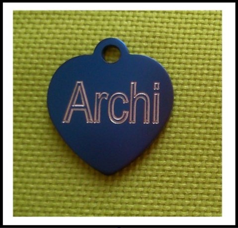 Médailles d'Animaux coeur petit alu archi