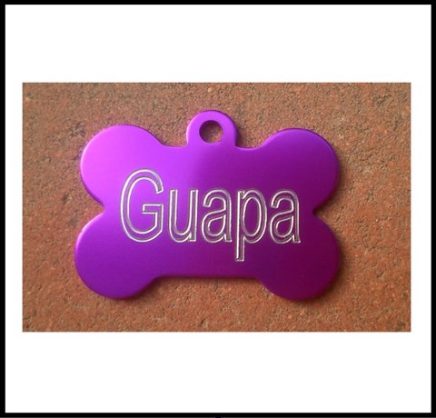 Médailles d'Animaux os alu fushia guapa