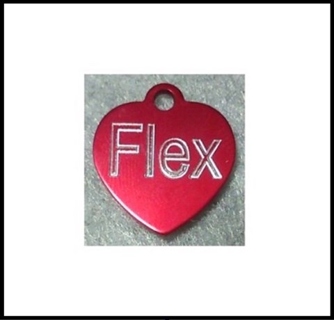 Médailles d'Animaux alu anodisé coeur flex