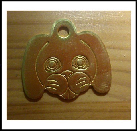 Médailles d'Animaux laiton tête de chien