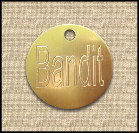 Médailles d'Animaux laiton ronde bandit