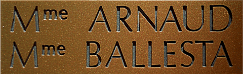 Réf : 17927 Gravoglas 2 plex brillant - Mme+Mme