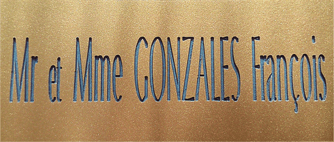 Réf : 17927 Gravoglas 2 plex brillant - Mr et Mme NOM Prénom