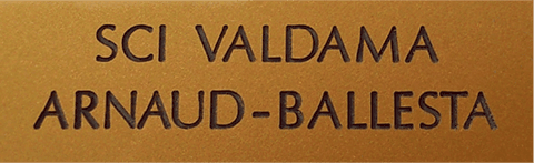 Réf : 17927 Gravoglas2 plex brillant - 2 lignes - SCI