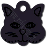 Tête de chat alu anodisé noir