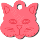 Tête de chat alu anodisé rose