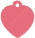 Coeur alu anodisé rose