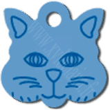 Tête de chat alu anodisé bleu clair