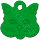 Tête de chat alu anodisé vert