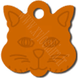 Tête de chat alu anodisé cuivré